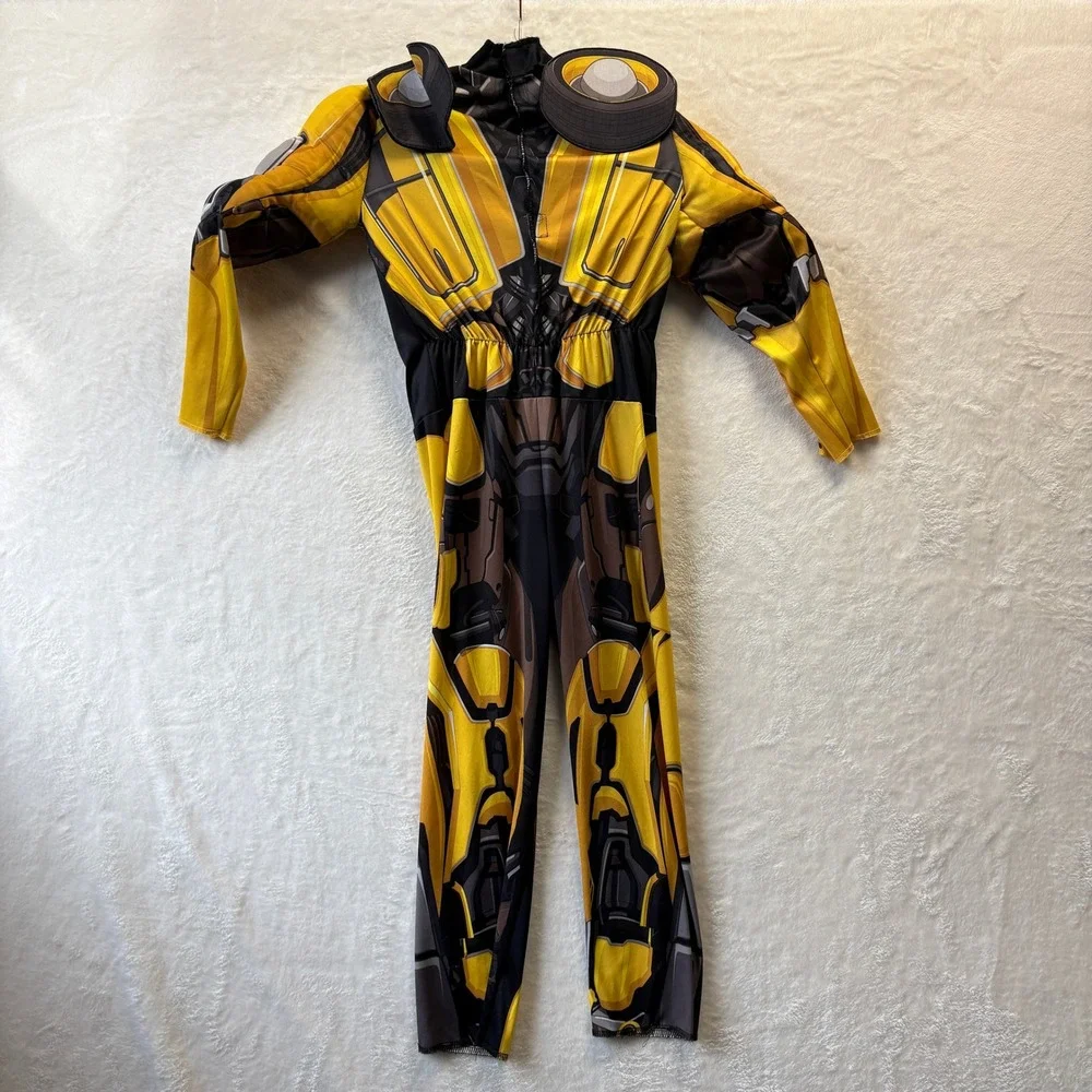 Disguise Transformers Bumblebee Costume Jumpsuit Kids Size S P 4-6 - Picture 11 of 15